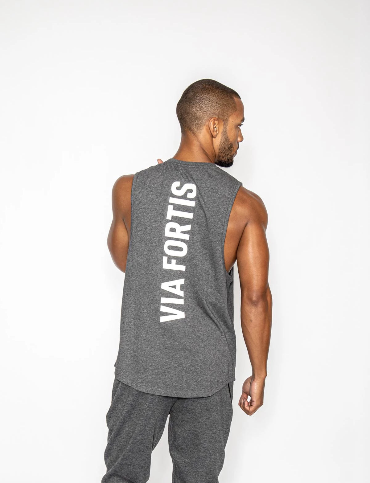 VIA FORTIS STATEMENT TANK TOP GREY Calisthenics